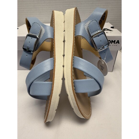Sonoma Shoes Girls Size 1 Blue Fenleyy Easy On Sandals Buckle Strap Comfort New - Picture 9 of 13